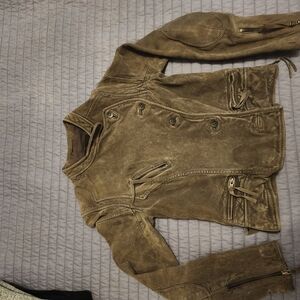 All Saints Suede Leather Moto Jacket